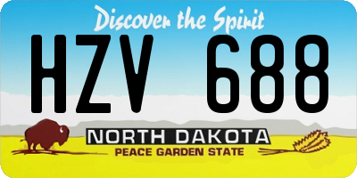 ND license plate HZV688