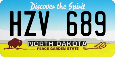 ND license plate HZV689