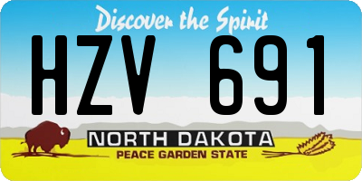 ND license plate HZV691