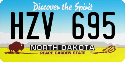 ND license plate HZV695
