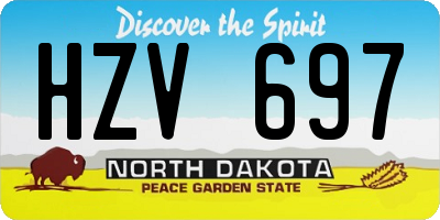 ND license plate HZV697