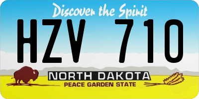 ND license plate HZV710