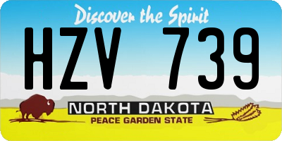 ND license plate HZV739