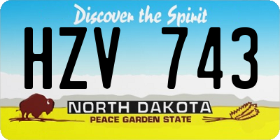 ND license plate HZV743