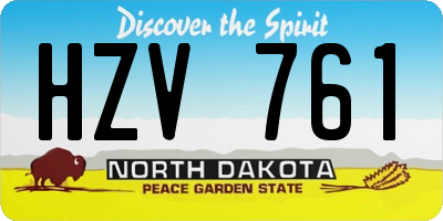 ND license plate HZV761