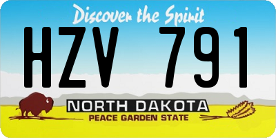 ND license plate HZV791