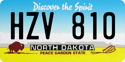ND license plate HZV810
