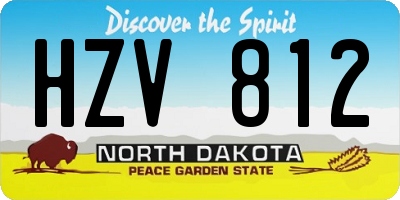 ND license plate HZV812