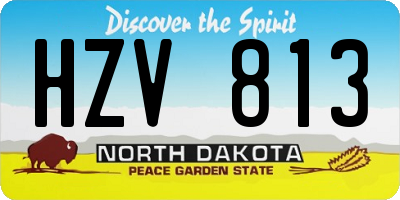 ND license plate HZV813