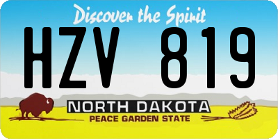 ND license plate HZV819