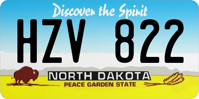 ND license plate HZV822