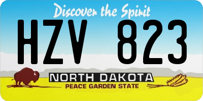 ND license plate HZV823