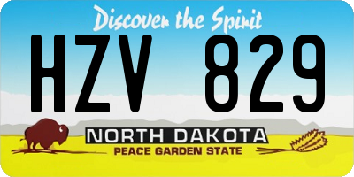 ND license plate HZV829