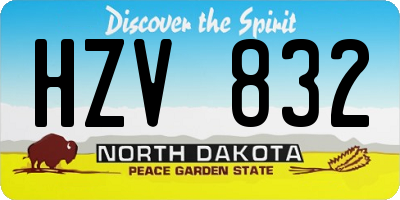 ND license plate HZV832