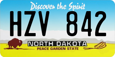 ND license plate HZV842