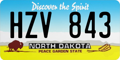 ND license plate HZV843