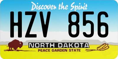 ND license plate HZV856