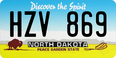 ND license plate HZV869