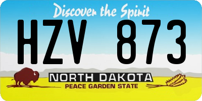 ND license plate HZV873