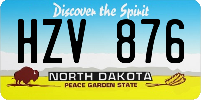 ND license plate HZV876
