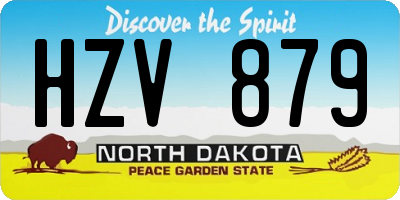 ND license plate HZV879