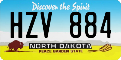 ND license plate HZV884