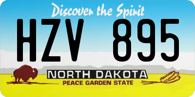 ND license plate HZV895