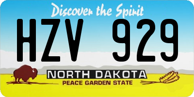ND license plate HZV929