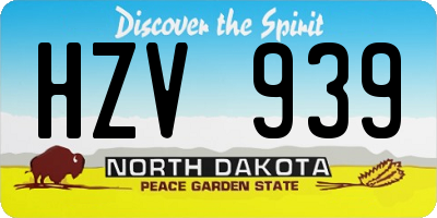 ND license plate HZV939