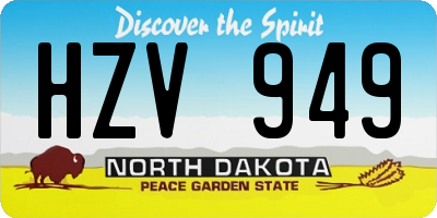 ND license plate HZV949