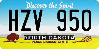 ND license plate HZV950