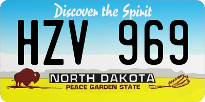 ND license plate HZV969