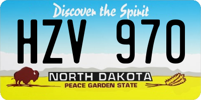 ND license plate HZV970
