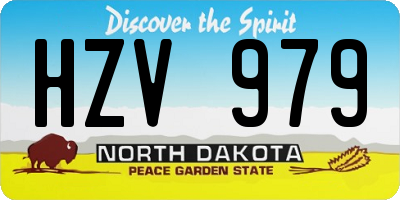 ND license plate HZV979