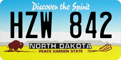 ND license plate HZW842