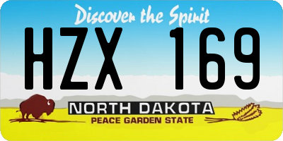 ND license plate HZX169