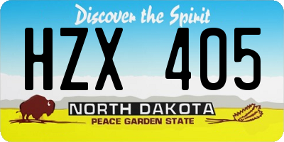 ND license plate HZX405