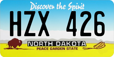 ND license plate HZX426