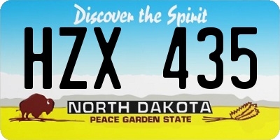ND license plate HZX435