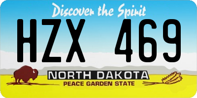 ND license plate HZX469
