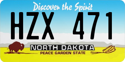ND license plate HZX471