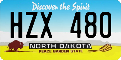 ND license plate HZX480