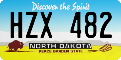 ND license plate HZX482
