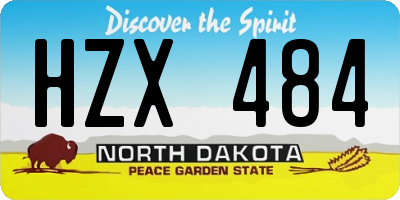 ND license plate HZX484