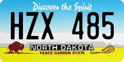 ND license plate HZX485