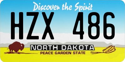 ND license plate HZX486