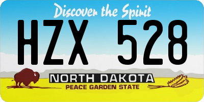 ND license plate HZX528