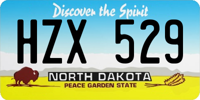 ND license plate HZX529