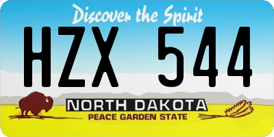 ND license plate HZX544