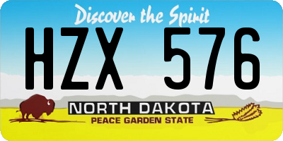 ND license plate HZX576